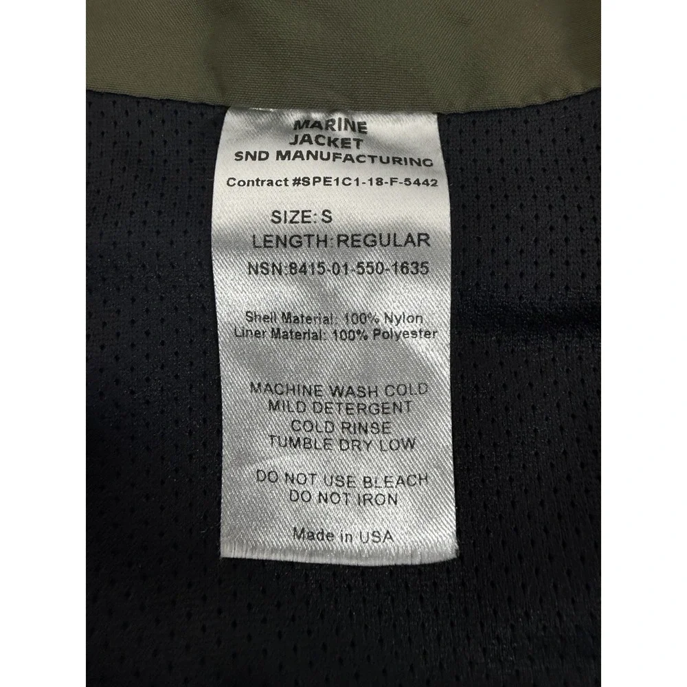 USMC Men's Marines Running Jacket Full Zip Reflective Coat Size Small Regular